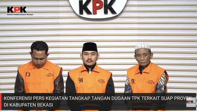 Bupati Bekasi dan Ayah Resmi Jadi Tersangka Suap Ijon Proyek Rp9,5 M