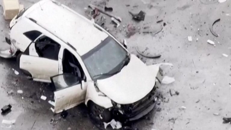 Penampakan Mobil Dibom yang Tewaskan Jenderal Rusia di Moskow
