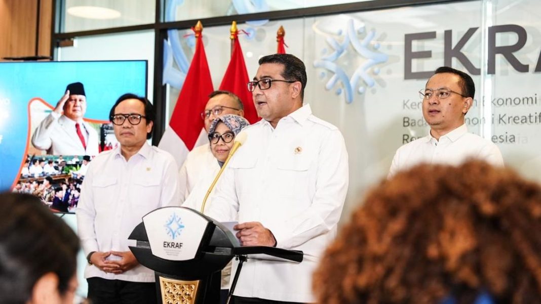 Menteri Ekraf Sebut Rindekraf Wujud Nyata Dukungan Presiden Prabowo