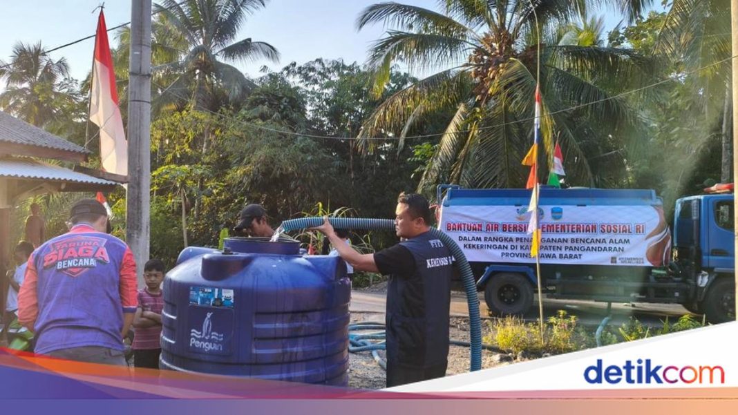 Kemensos Salurkan Air Bersih ke Ribuan Warga Pangandaran Korban Kekeringan
