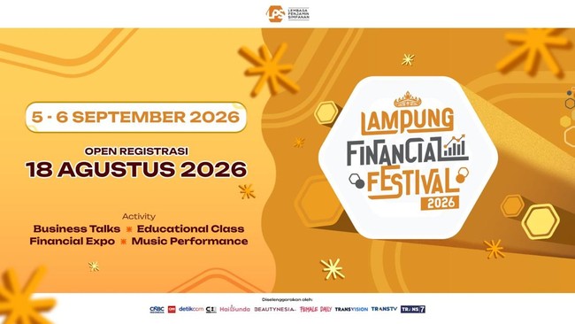 Lampung Financial Festival 2026 Siap Digelar, Yuk Daftar Sekarang!