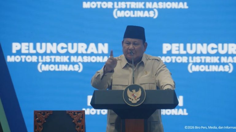 Prabowo Resmi Luncurkan Motor Listrik Nasional