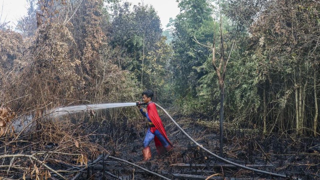 Semangat Pantang Menyerah Remaja ‘Superman’ Lawan Karhutla