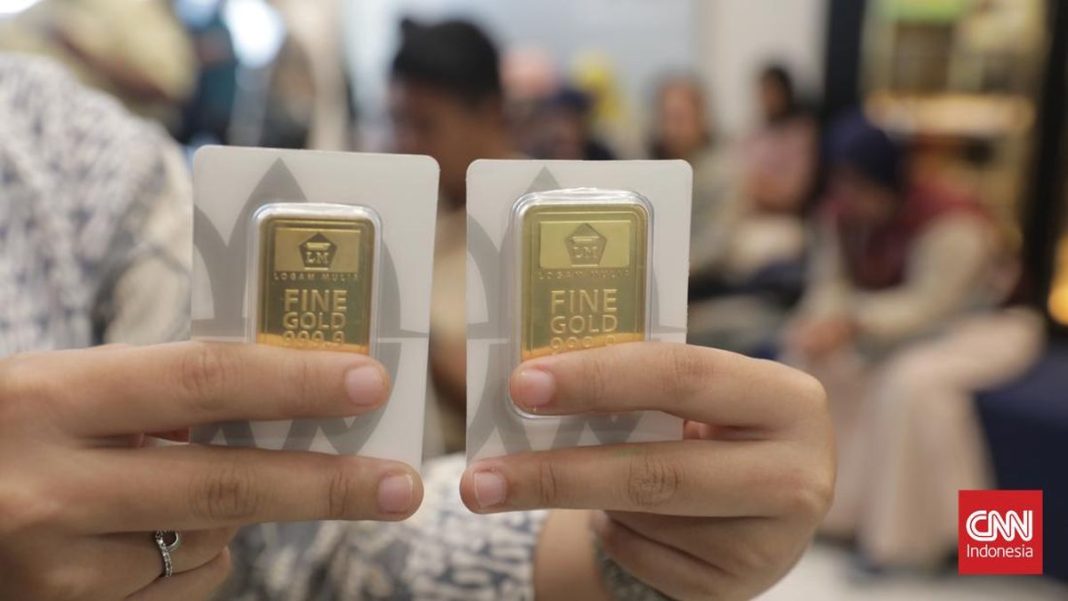 Harga Emas Antam Stabil di Rp2,593 Juta per Gram