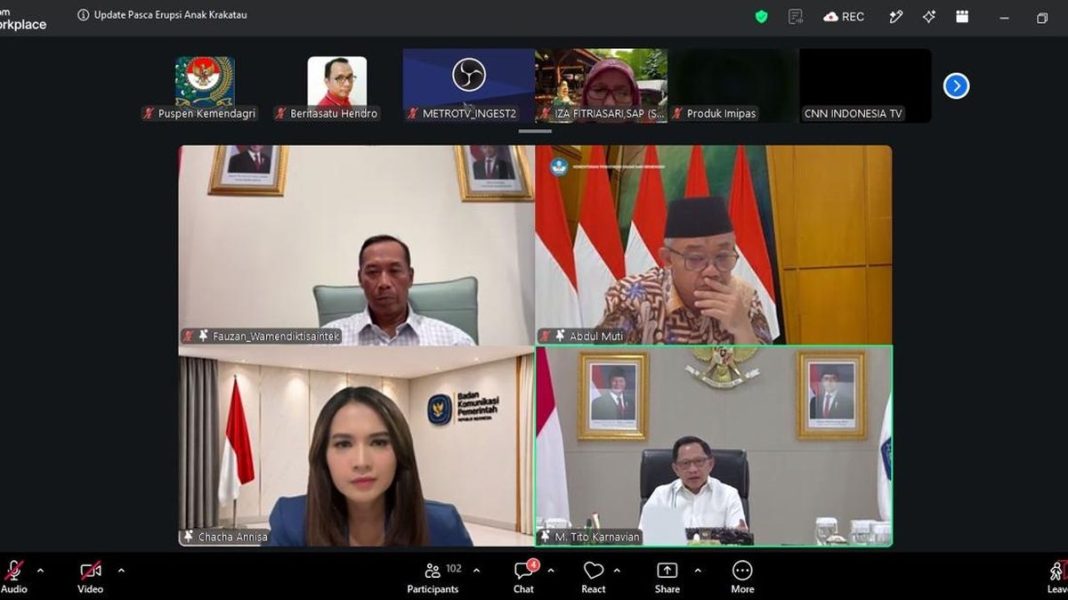 Mendagri Imbau Pemda Terdampak Waspadai Erupsi Anak Krakatau