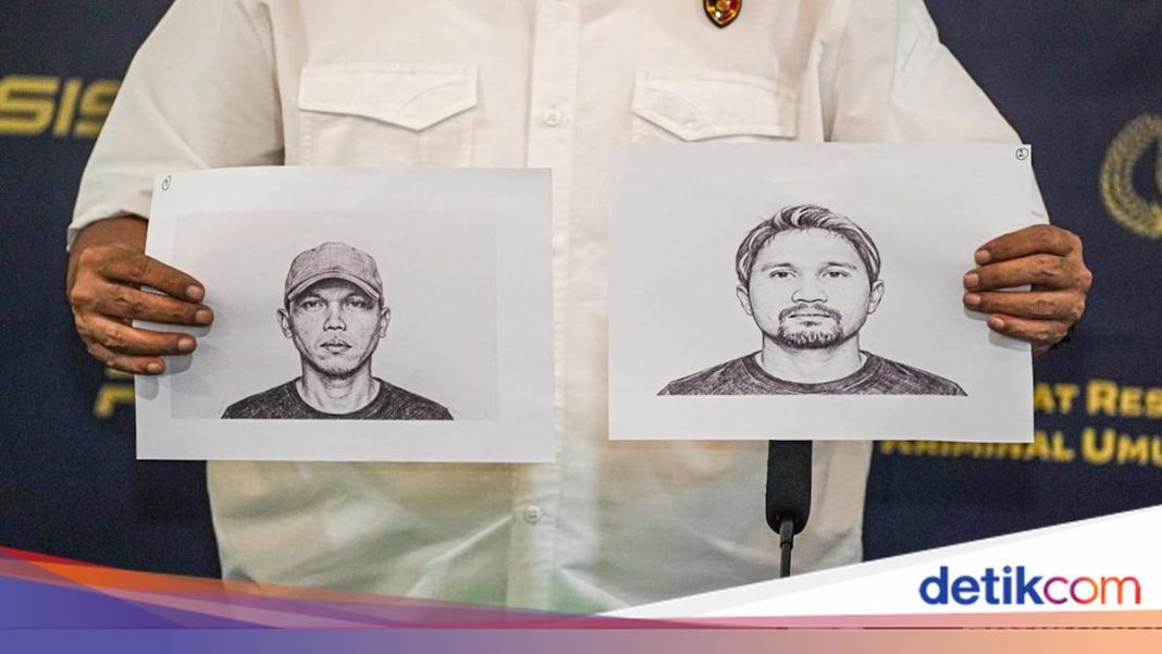 Terungkap Sketsa Wajah Terduga Pengeroyok Warga di Pejompongan