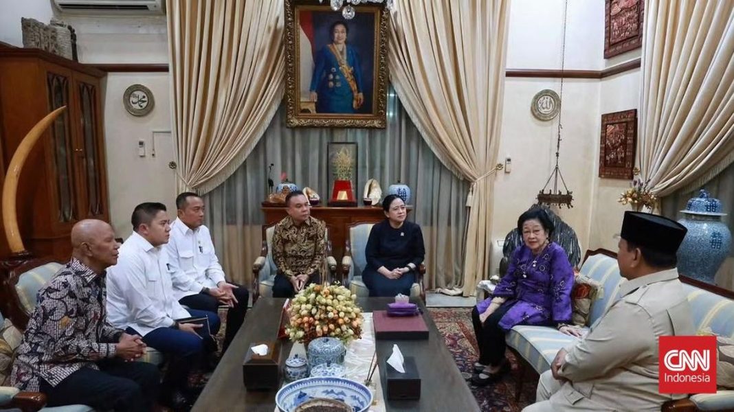 Prabowo Temui Megawati, Sampaikan Duka Wafatnya Guruh Soekarnoputra