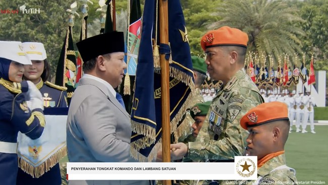 Prabowo Resmikan 204 Satuan Baru, Termasuk 6 Kodam